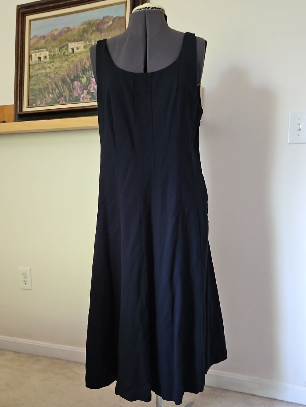 a new day Black Midi Sleeveless A-Line Dress
